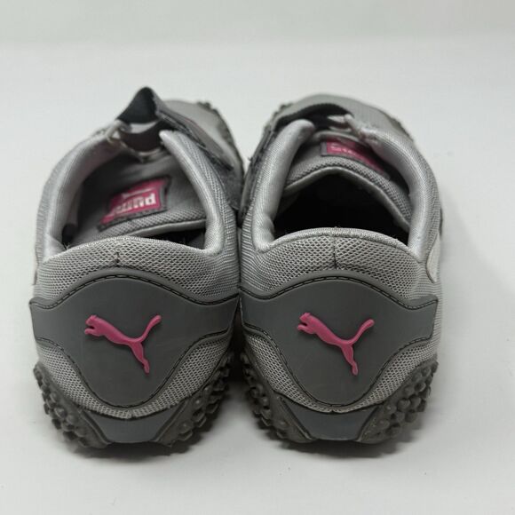 Puma Mostro Mesh Sneakers Shoes Womens 8 Gray Pink Perforated Vintage Y2K FLAW - Picture 12 of 16